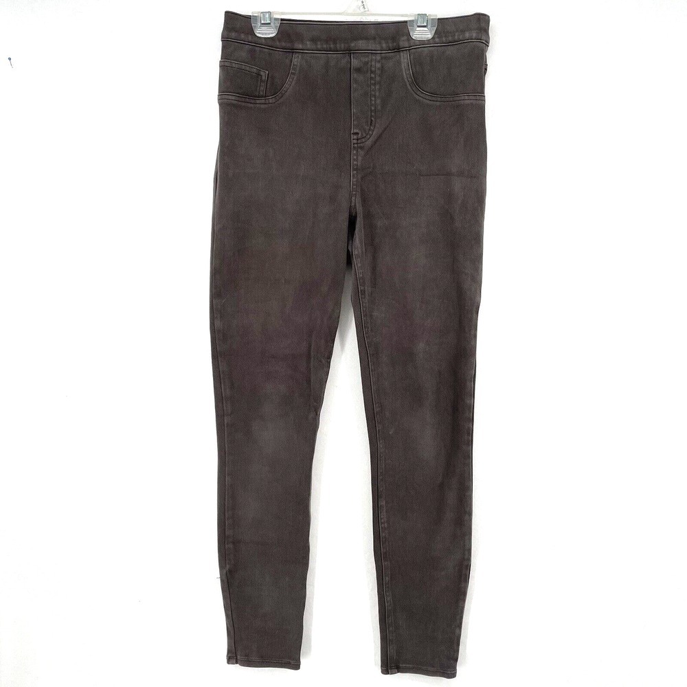 Spanx Jean-ish Skinny Fit Pull On Jeggings Jeans Size M Gray Denim Stretch